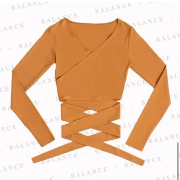 🧡 Balance Athletica Vitality Dancer Wrap Top | Flare | S - Picture 1 of 10